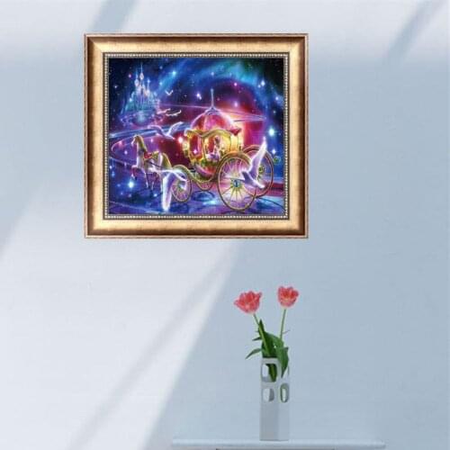 DIY New 5D Diamond Embroidery Painting Carriage Cross Crafts Stitch Home Decor