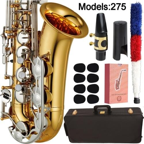 MFC Saxophone Alto 275 Professional Alto Sax Custom Series High Saxophone Gold lacquer Nickel-plated Keys Mouthpiece Reeds Neck
