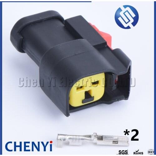 1 set 2 pin EV6 EV14 automobile waterproof auto connector speaker plug connector 1.5 female 2p modification wiring connector