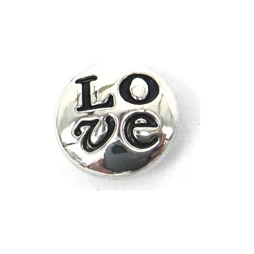 Free shipping Mini 1.2cm Antique love charm DIY snap button metal charms