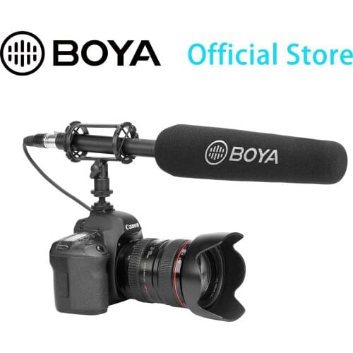 BOYA BY-PVM3000S Professional Supercardioid Shotgun Microphone Kit Aluminum for Video Recording Interview Broadcast Filmmking