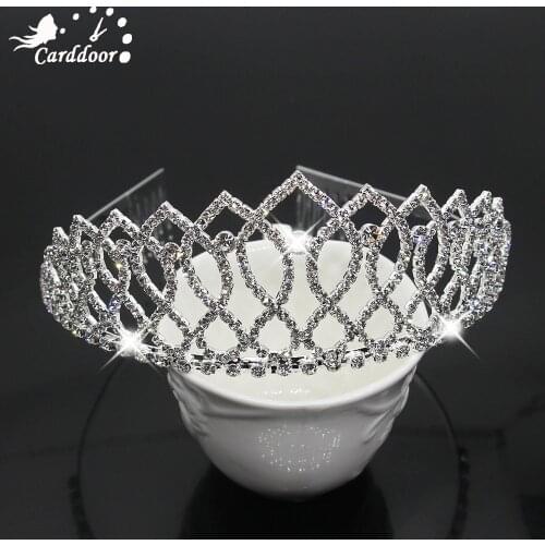 Carddoor HOT Sale Charm Tiaras and Crowns Fashion Rhinestone Wedding Tiara Bridal Crown Wedding Tiaras for Women Girl