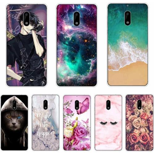 For Nokia 6 Case Painted Silicon Soft TPU Back Phone Cover For nokia 6 2018 Full Protection Coque Bumper