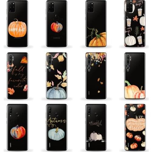 Autumn pumpkins Phone Case for SAMSUNG A51 52 50 71 31 21 S 21 ultra 20 fe plus XIAOMI redmi note 10 8 9 pro HUAWEI P 30 40 lite