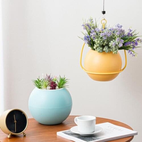 Smooth Surface Durable Decorative Hanging Flowerpot Exquisite Hanging Flower Pot Stylish Appearance for Garden
