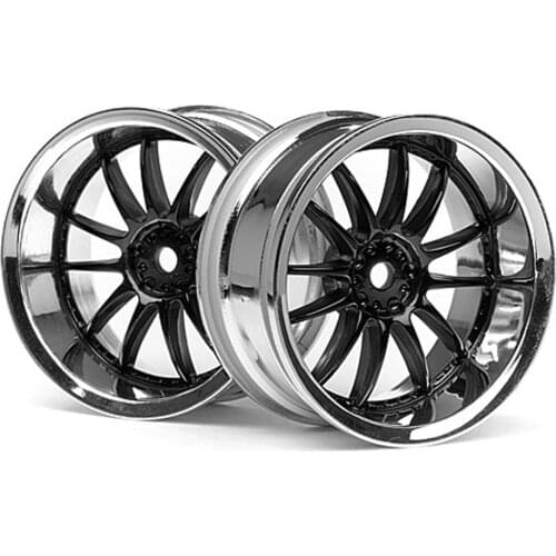 HPI. RC tires 1/10 Work XSA 02C, Chrome/black 26mm (6mm OFFSET) (HPI 3287) rc car tires 1/10. Tires 1/10 Hpi
