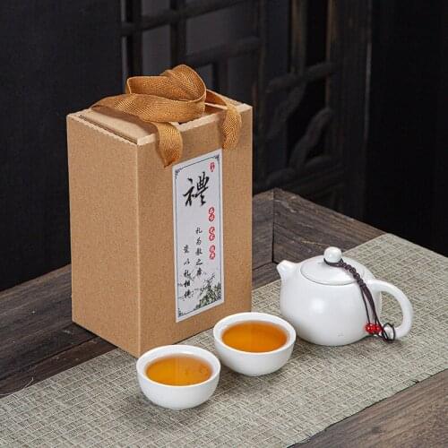 Chinese Travel Kung Fu 5pcs Tea Sets Ceramic Portable Porcelain Service Gaiwan Tea Cups Tea Ceremony Teapot Gift Box tea set