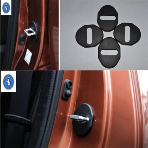 Yimaautotrims For Mitsubishi Outlander / Pajero Sport / ASX 2013 - 2020 Auto Door Lock Buckle Plastic Protective Cover Kit 4Pcs