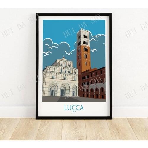Lucca Print | Italy Travel Poster | Wall Art | Travel Poster | Artwork | Art Print Gift Idea