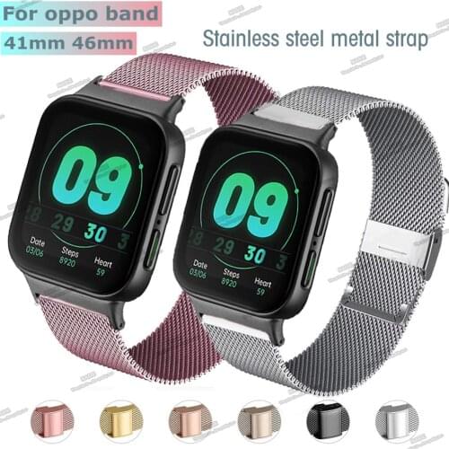 Stainless Steel Metal Watch Band for OPPO Watch 46MM 41mm Series Slim Strap for OPPO Watch 46MM 41mm