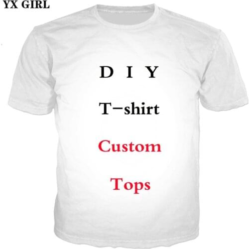 YX GIRL Fashion 3D Print Custom T-Shirts Summer Short Sleeve O-neck Tee Shirt Design For Drop Shipping And Wholesale Unisex Tops