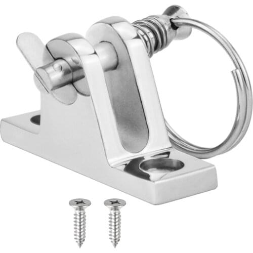 Marine Grade 316 Stainless Steel Deck Hinge Boat Bimini Top Fitting 90 Degree Pin Heavy Duty