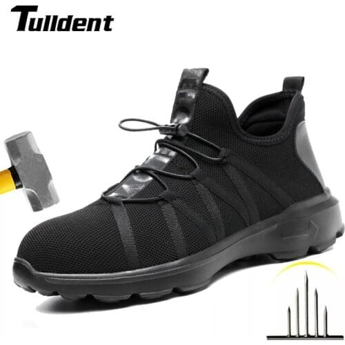 Men Work Safety Shoes Steel Toe Anti-Smashing Wear roof Soft Light Comfortable security shoes Breathable