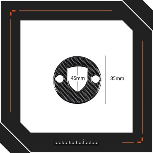 Carbon Fiber Steering Wheel Emblem Decor Sticker for Porsche Macan Panamera 718