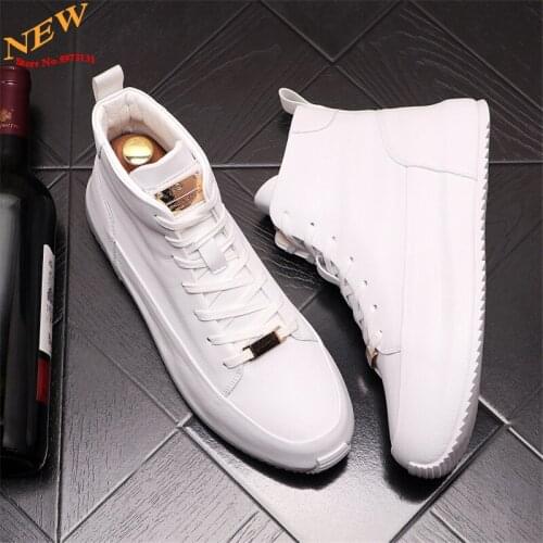 Autumn Casual Men Flats Hip Hop High Tops Ankle Boots Male Punk Luxury Sneakers Zapatillas Hombre