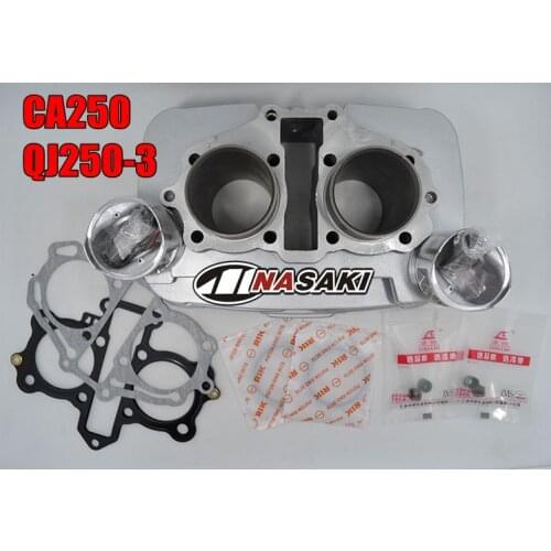 DD250 Motorcycle Cylinder Piston Ring Gasket Oil Seal Suitable for Honda CA250 Motorcycle Cylinder QJ250-3 Spare Parts