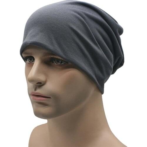 Spring Women Men Unisex Knitted Winter Cap Casual Beanies Solid Color Hip-hop Slouch Bonnet Beanie Hat