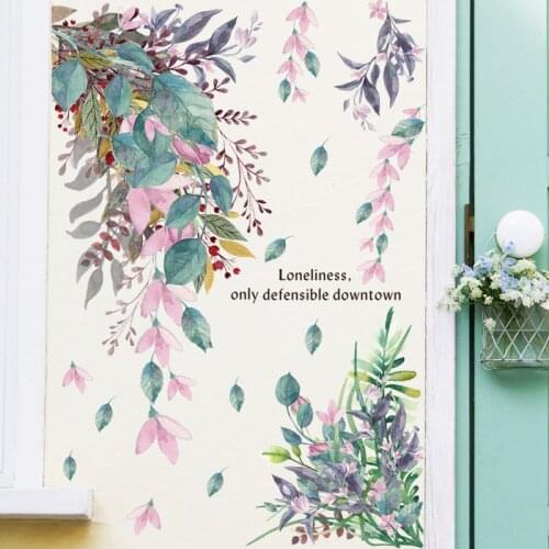 Nordic Multicolor Leaves Wall Stickers for Living room Bedroom Eco-friendly Vinyl Wall Decals Art Murals Poster Home Decor