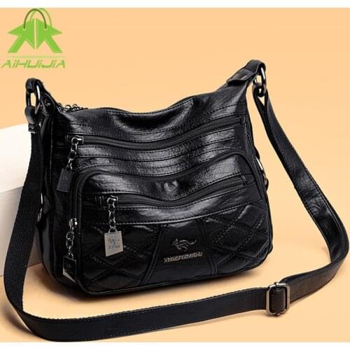 Fashion Soft PU Leather Womens Shoulder Bags 2021 New Designer High Quality Lingge Crossbody Bag Luxury Large Capacity Handbag
