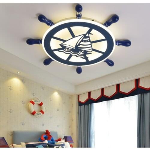 Cartoon Rudder Ceiling Light For Children Baby Kids Room Bedroom Ceiling Light Child Room Ceiling Lamp Led Boys Bedroom Light