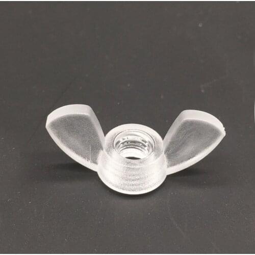 Wkooa M6 Transparent Nuts PC Clear Thumb Nuts Polycarbonate Plastic Fastener Pack 100