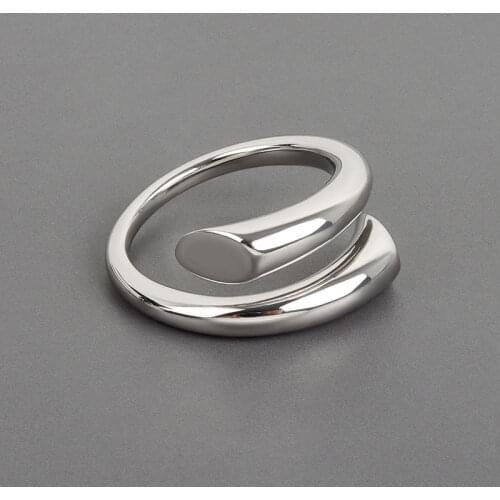 2021 HOT SALE 925 Sterling Silver Fashion Simple Finger Rings for Women Engagement Wedding Statement Jewelry larimar