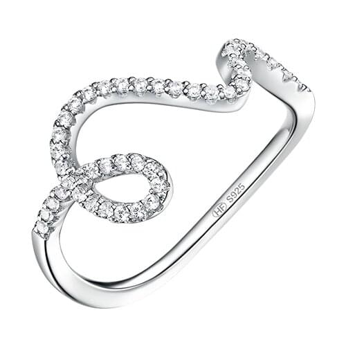 SLJELY Fashion Pure 925 Sterling Silver Cute Calf Geometric Ring with High Quality Zirconia Stones Women Luxury Brand Jewelry