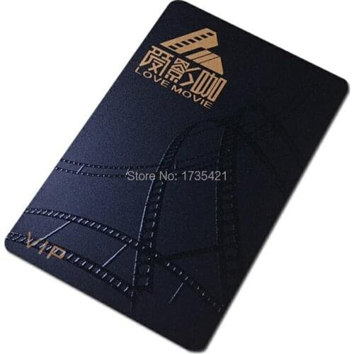 Custom printing embossed number hard plastic business cards gold stamp/Printed Membership PVC Cards