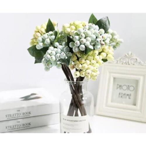 1/2/4/8 PCS Berry Fruit Branch Artificial Bouquet Garden Wedding Decor Christmas Home Living Room Furnishings Table Decoration