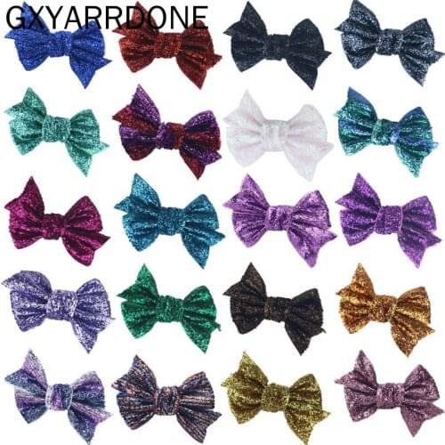1 Pair/2PCS Sequin Hair Bows For Baby Girls Hair Clips Bowknot Hairpin Handmade Birthday Party Newborn Glitter Hair Accessories