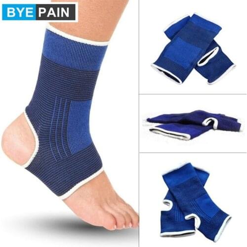 1 Pair Elastic Ankle Support Brace Compression Wrap Sleeve Sports Relief Pain Foot