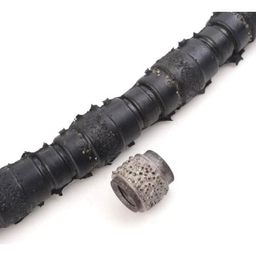 10.5mm Vacuum Brazed Fast Speed Cuttiing Diamond Wire Saw for Supper Heavy Reinforced Concrete and Steel Cutting