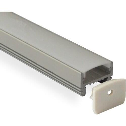 10mm deep aluminum LED profile with flange for LED strips light in LED bar lights, 1m length, 10m/lot, FREE SHIPPING