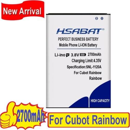 HSABAT Top Brand 100% New 2700mAh Battery for Cubot Rainbow within tracking number