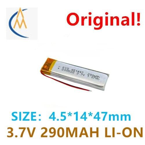 451447 3.7V 290mah 1.07wh 1C Bluetooth headset polymer lithium battery navigator 3D glasses MP3 toys