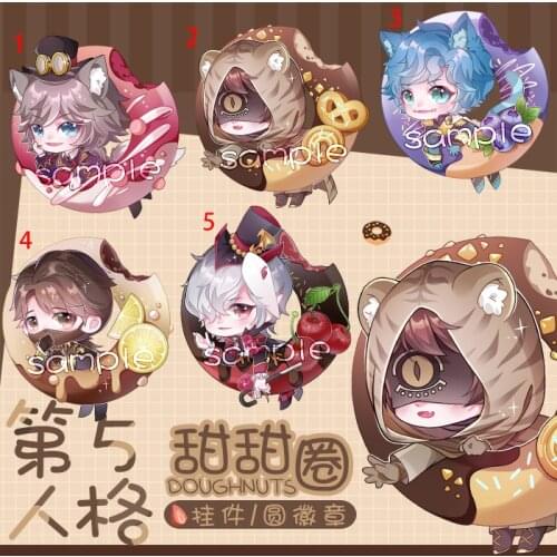 Anime Identity V Jack Cute Keychain Badge Button Brooch Pins Collection Itabag Pendant Cartoon Stand Figure Keyrings Xmas Gifts