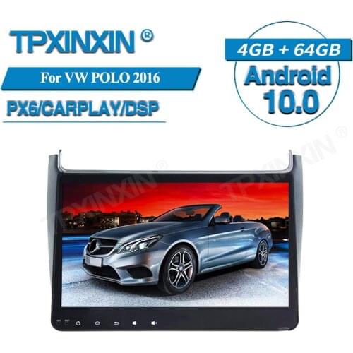 4+64G For VW Polo 2016+ Android Radio Car Multimedia Player GPS Navigation Audio Stereo Screen DVD Head Unit Tape Recorder