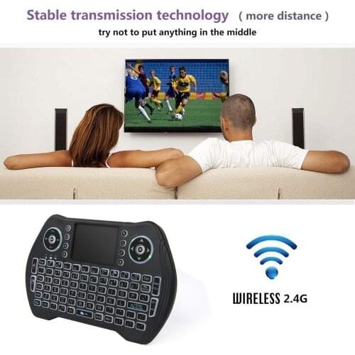 MT10Russian2.4GHz Wireless Keyboard Touchpad i8 English Thai Spanish Hebrew Arabic German Frenchfor Android TV BOX T9 H96 Max