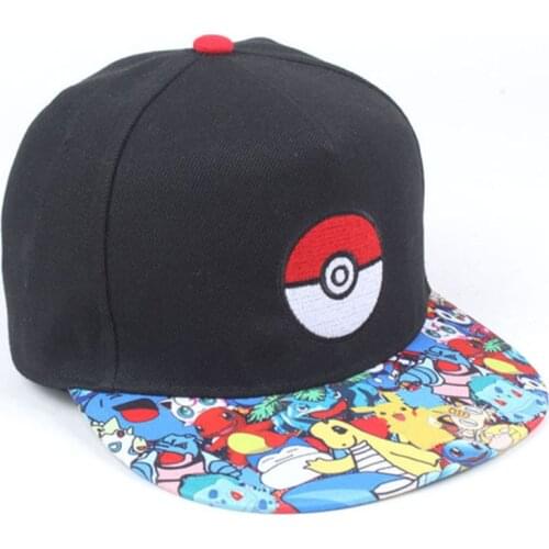 New Pokemon Mesh Baseball Cap Fashion Figure Anime Pikachu Charmander Hip Hop Hat Kid baby Woman Man Cap Toy Gift