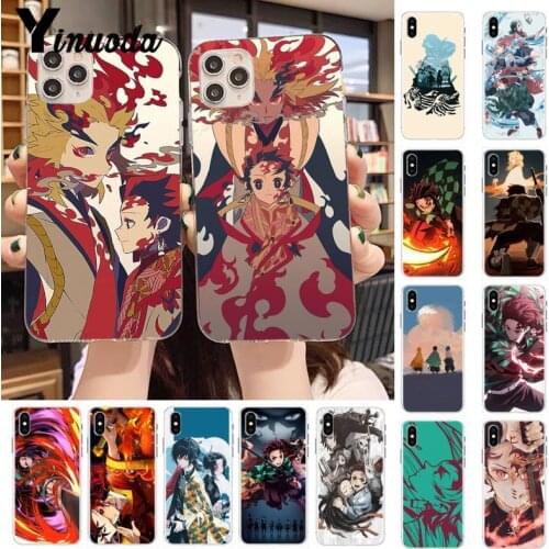 Yinuoda Anime Demon Slayer Kimetsu no Yaiba Newly Arrived Phone Case for iPhone 11 pro XS MAX 8 7 6 6S Plus X 5S SE 2020 XR