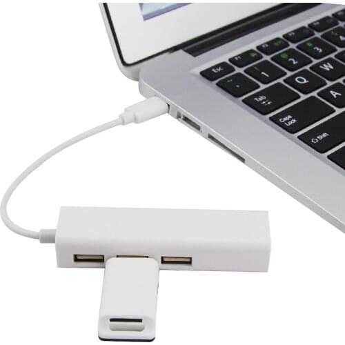 USB Ethernet Adapter Usb Hub 2.0 Type C to Network Card 2.0 with 3 Ports Splitter Adapter Expand PC Accessories For Macbook