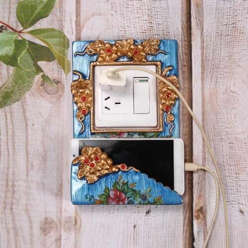 European-style luxury resin mobile phone charger switch wall-mounted decorations living room bedroom socket creativity