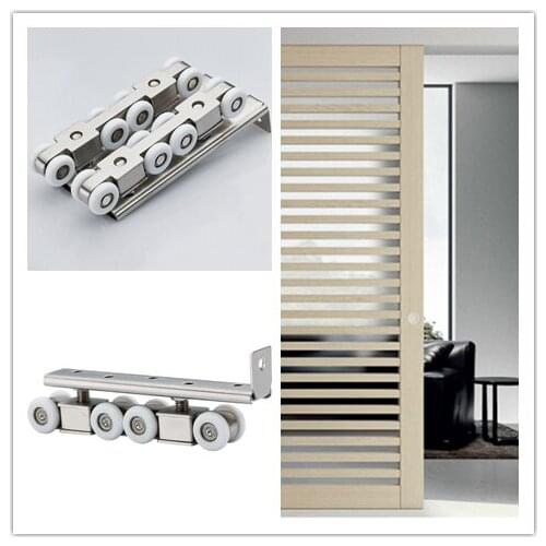 304 stainless steel hardware Slide Doors pulley,hanging rail wheels,with silent Bearing,High load-bearing, durable,home hardware