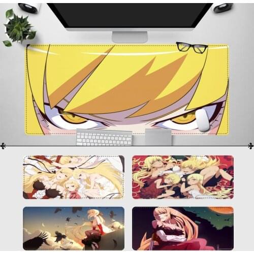 Nice Shinobu Oshino Gaming Mouse Pad Gamer Keyboard Maus Pad Desk Mouse Mat Game Accessories For Overwatch