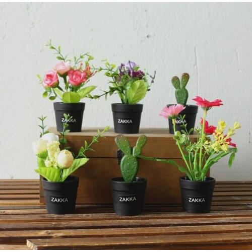 Artificial Flowers Plastic Plants Simulation pot Table Decoration Small Mini Shooting props Creative Dec