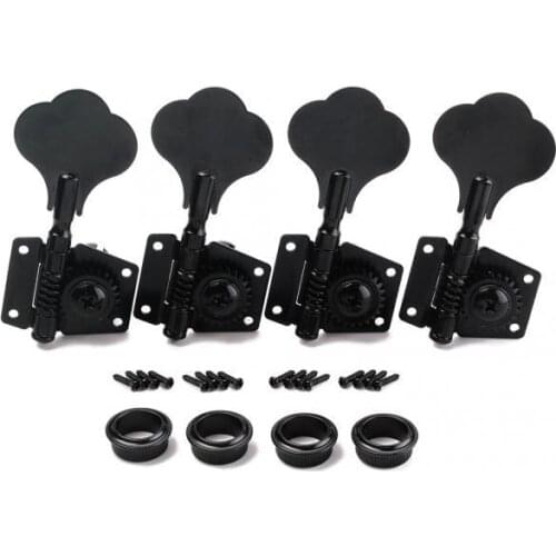 2x 4 Pcs Right Handed Machine Head Tuners Tuning Pegs for Bass Guitar Black New