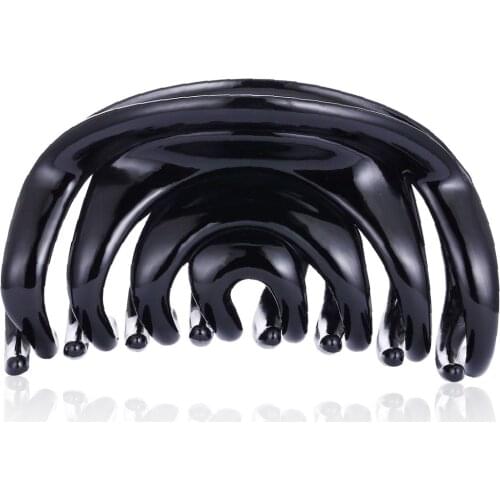 Korean Large Brand Black Hair Accessories Plastic Crab Jaw Claws Clips for Women Girls Long Hair Grip Acrylic Hair Jewelry FJ31