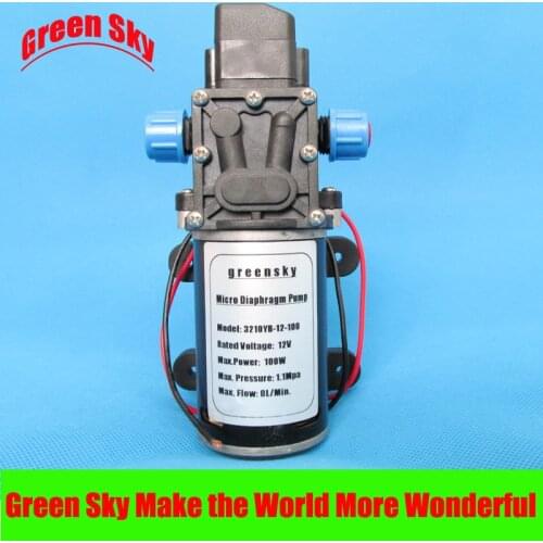 8L/Min 100W DC 12V car washing,medical,chemical equipment,lawn and garden irrigation use high pressure diaphragm pump water