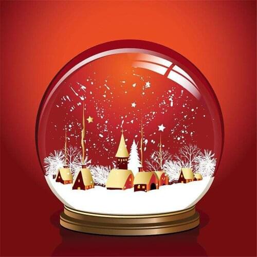 Snow Globe DIY 11CT Cross Stitch Embroidery Kits Needlework Craft Set Printed Canvas Cotton Thread Home Decoration Design