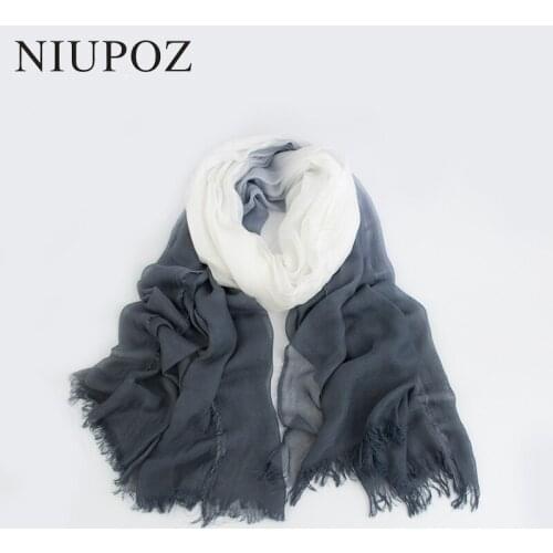2018 New Design Modal Gradient Solid Color Women Scarf Dip Dye Long Soft Long Shawl Summer Muslim Hijab Silk Scarf&Wrap M200